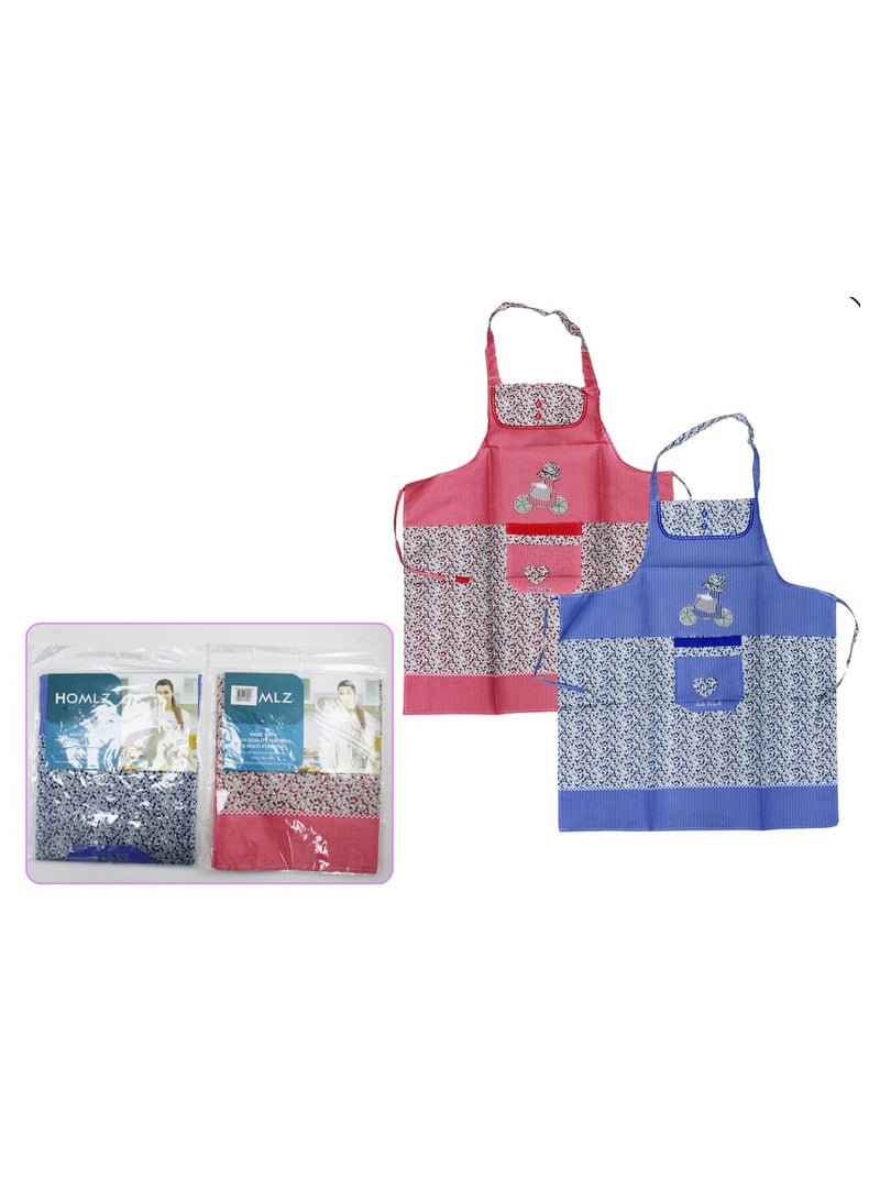 AL QADAH Flower Design Printed PVC Apron 66x64cm Stylish Protection for Your Culinary Adventures  - Image 2