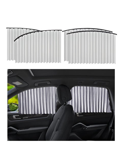 Car Side Window Sun Shades, 4 Pcs Magnetic Car Curtain with Blocks UV Rays, Easy to Install, Foldable for Storage