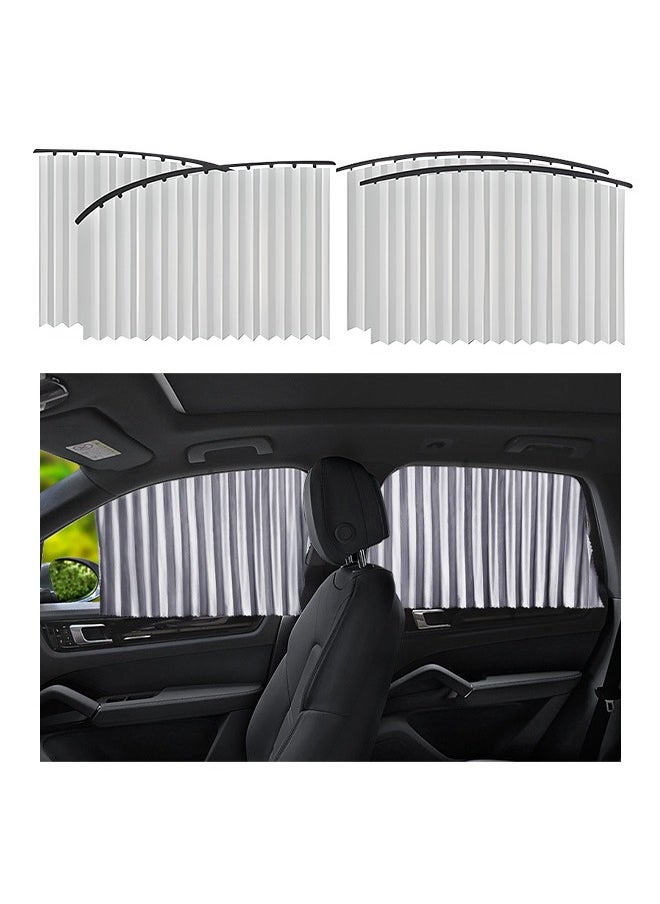 Car Side Window Sun Shades, 4 Pcs Magnetic Car Curtain with Blocks UV Rays, Easy to Install, Foldable for Storage