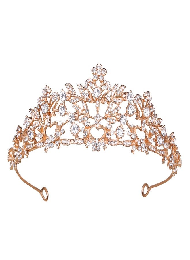فوفلر Coronas para 15 Años، Vofler Recuerdos Quinceañeras Quinceanera Quincein Rose Gold Pink Tiara الزفاف اكسسوارات الشعر للأميرة العروس النساء زهرة الفتيات الزفاف عيد ميلاد مهرجان حفلة موسيقية حفلة العودة للوطن - Image 1