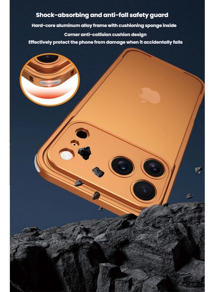 general The metal frame is suitable for iPhone 17ProMax/17Pro mobile phone case, aluminum alloy lens protective cover - Image 4