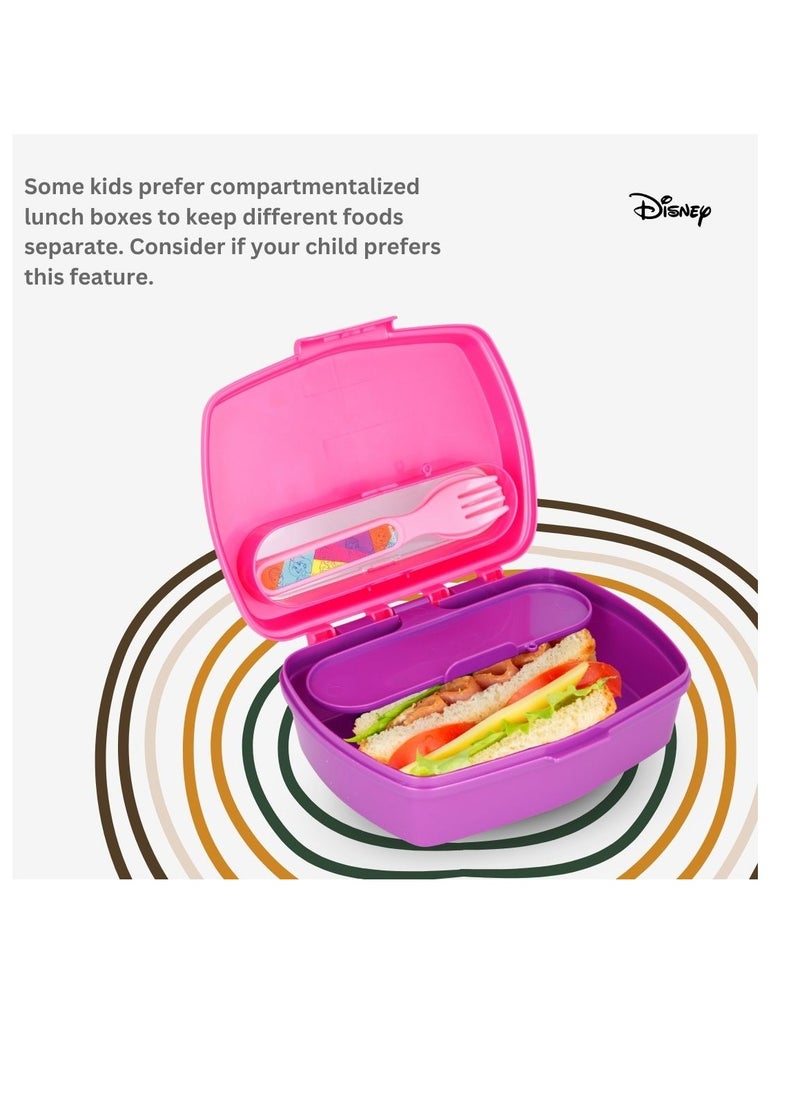 STOR STOR FUNNY SANDWICH BOX WITHCUTLERY DISNEY PRINCESS BRIGHT & BOLD  - Image 3