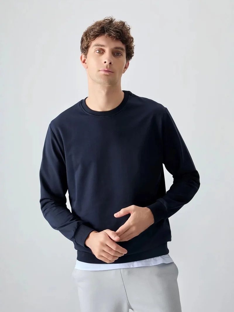 تومي لايف TOMMY Men's Plain Crew Neck Sweatshirt