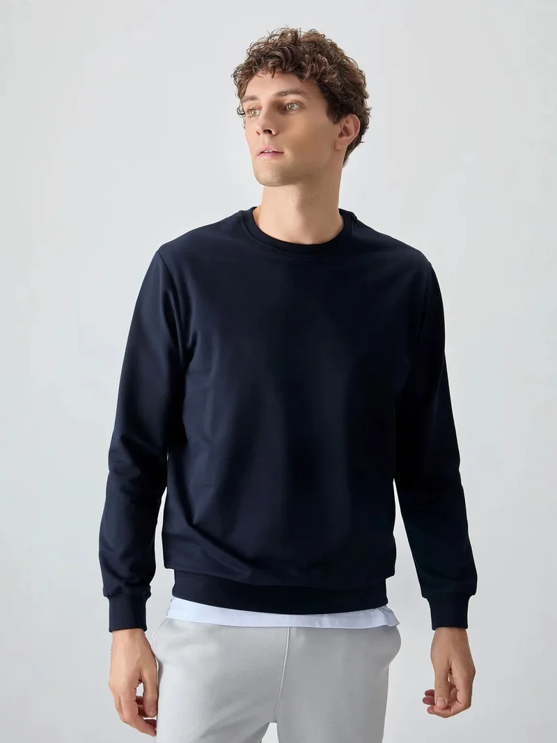 تومي لايف TOMMY Men's Plain Crew Neck Sweatshirt