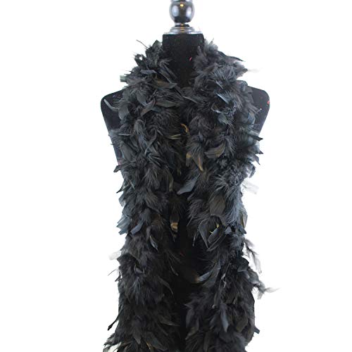 Fukang Feather Chandelle Feather Boa - 60 Gram 2 Yards (Black) - Image 2