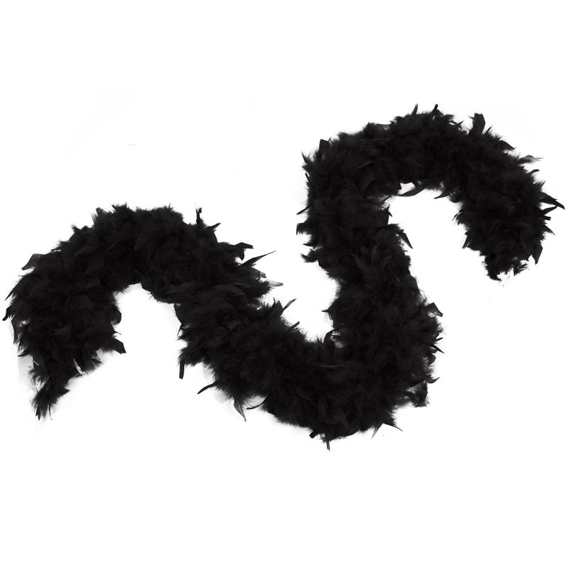 Fukang Feather Chandelle Feather Boa - 60 Gram 2 Yards (Black) - Image 4