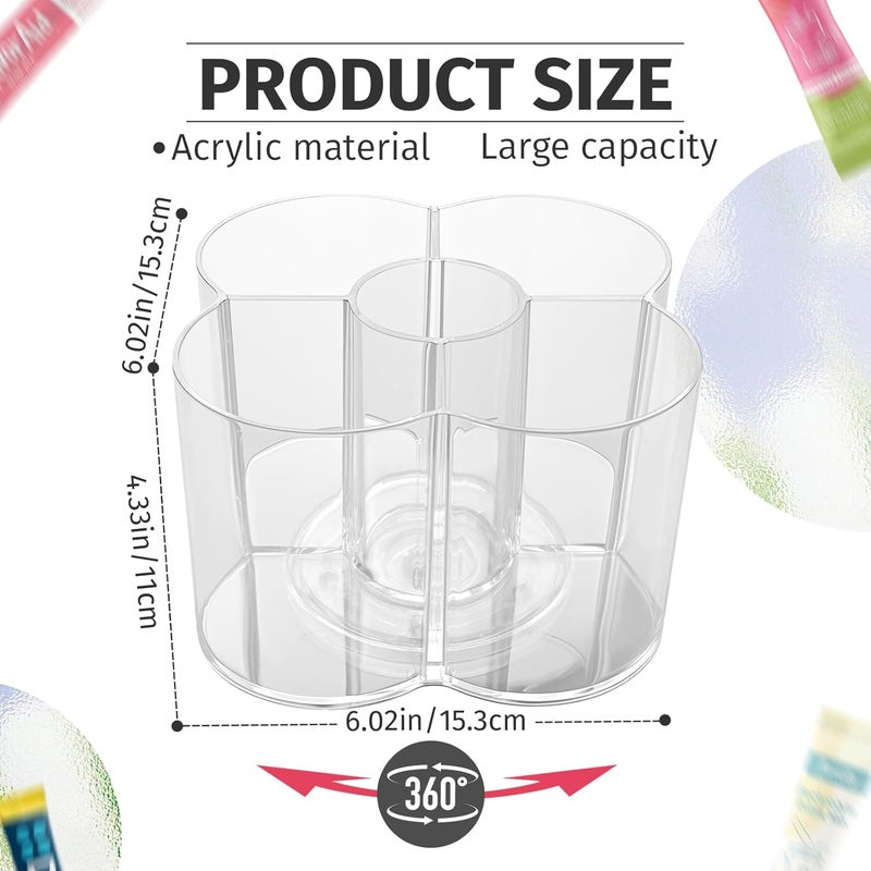 HALAGAS Drink Packet Organizer for Powdered Drink Mix,Powder Packet,Water Packet,Water Flavor Packet,Lazy Susan Organizer for Drink Mix Rotating Holder for Drink Mix Necessities (Flower) - Image 2