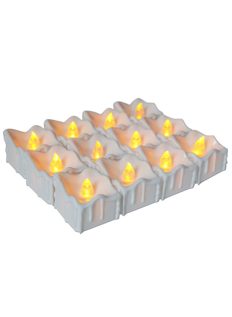 Flameless Tealight Candles, 12 Pcs LED Candles Battery Operated, Flameless Votive Candles Electric Candle for Weddings Room Birthday Party Decorations - Image 1