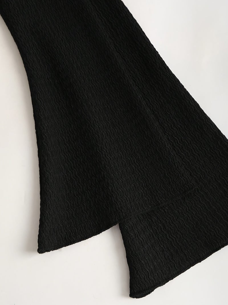 Women'S Waist-Cinching Minimalist Flared Sleeve Bodycon Dress - Image 4