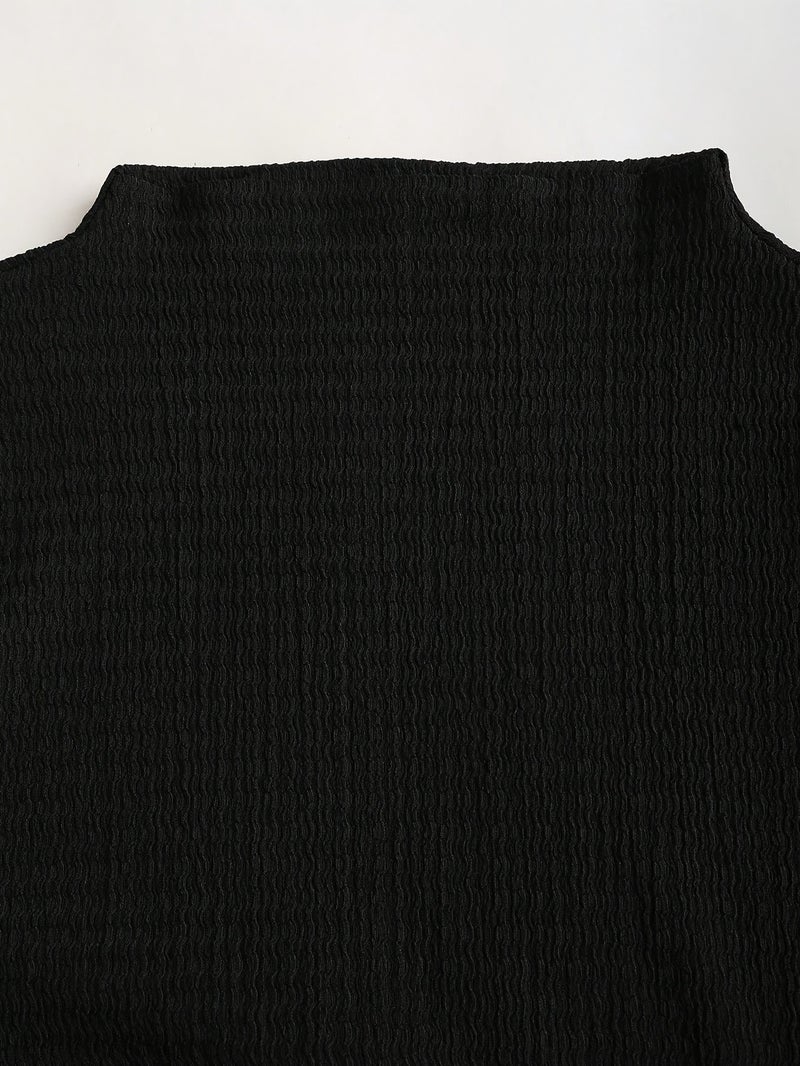 Women'S Waist-Cinching Minimalist Flared Sleeve Bodycon Dress - Image 3