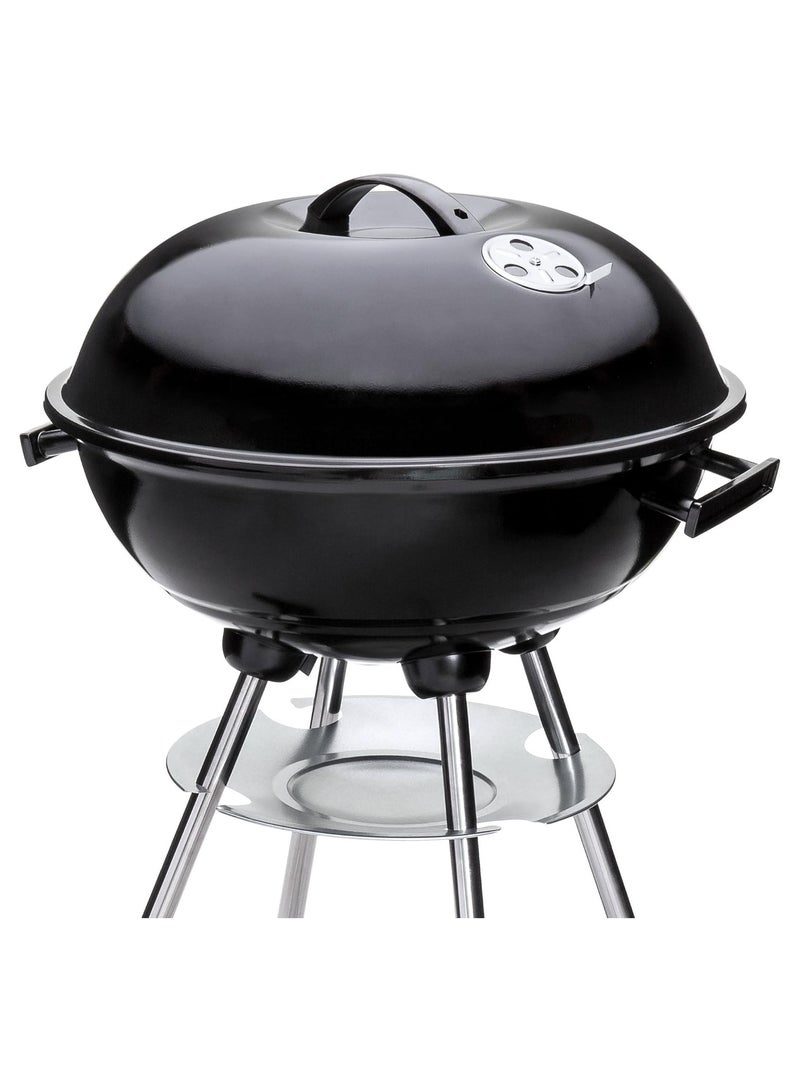 DubaiGallery Products 18-inch Portable Steel Charcoal Barbecue BBQ Grill w/ Heat Control for Patio, Porch, Picnic, Tailgate, Black - Image 4