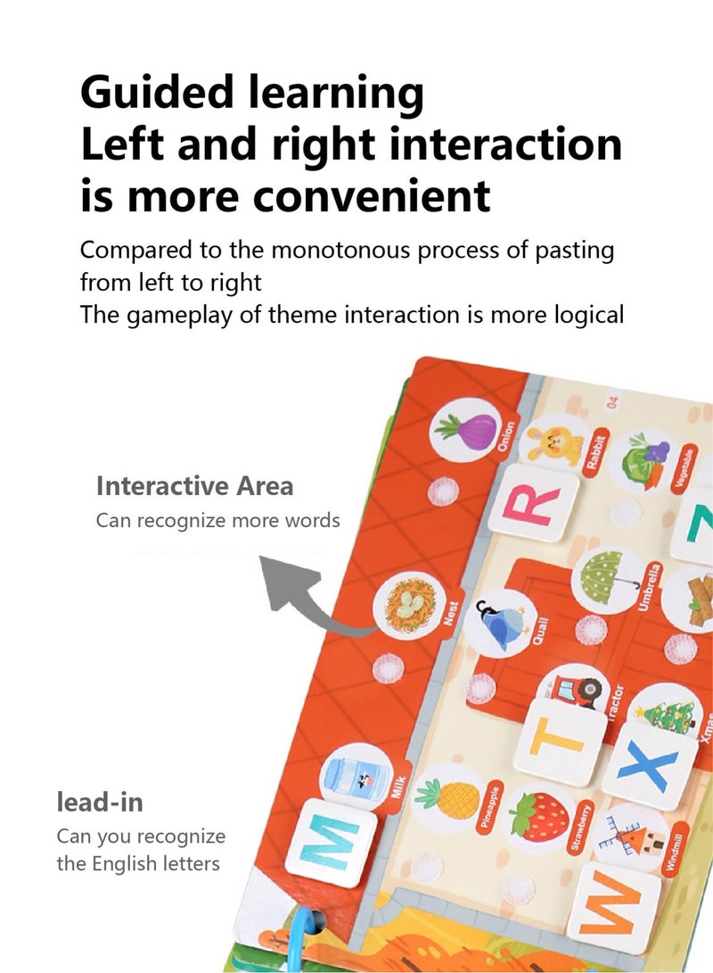 Farm Animal Quiet Book for Toddlers - Reusable Sticker Activity with Pull Tabs & Sensory Play | Montessori Busy Book with Safe Thick Pages | Early Learning Educational Toy - Image 5