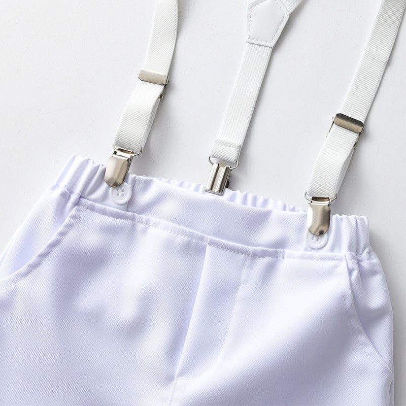 Children'S Clothing Primary Source Wash Dress Three-Piece Children'S Clothes Baby Gentleman Suspenders Boy'S Suit - Image 4
