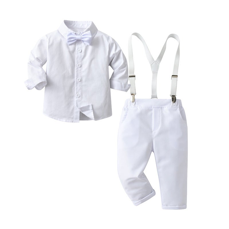 Children'S Clothing Primary Source Wash Dress Three-Piece Children'S Clothes Baby Gentleman Suspenders Boy'S Suit - Image 5
