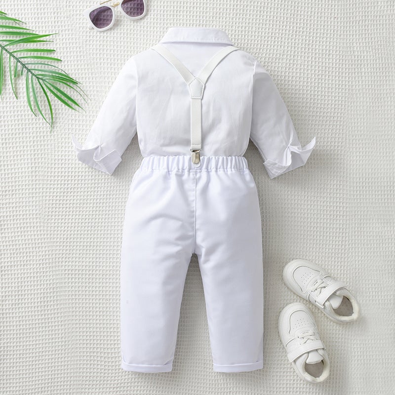 Children'S Clothing Primary Source Wash Dress Three-Piece Children'S Clothes Baby Gentleman Suspenders Boy'S Suit - Image 3