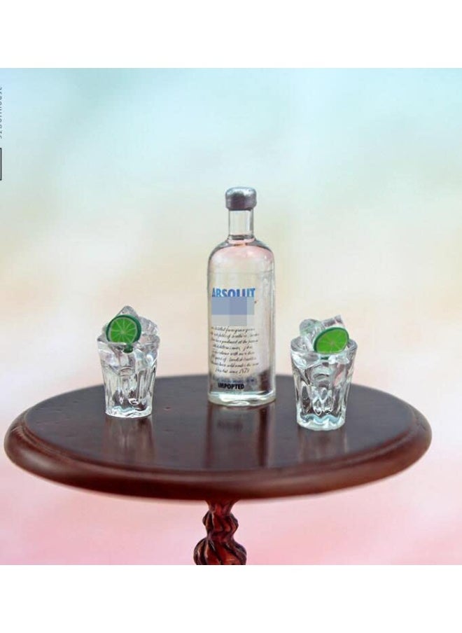 NWFashion - NWFashion Miniature 112 Scale Wine Drink BottleCup for Dollhouse Scenery Accessories Furniture 1set - Image 1