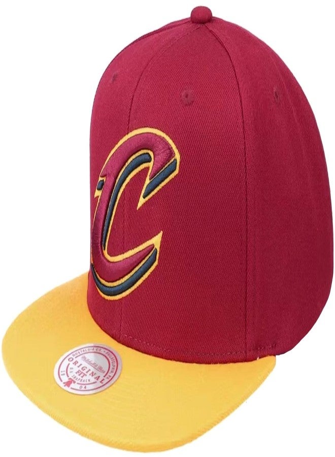 Mitchell & Ness Cleveland Cavaliers Core Basic Snapback Adjustable Hat Cap - Team Colors - Image 2
