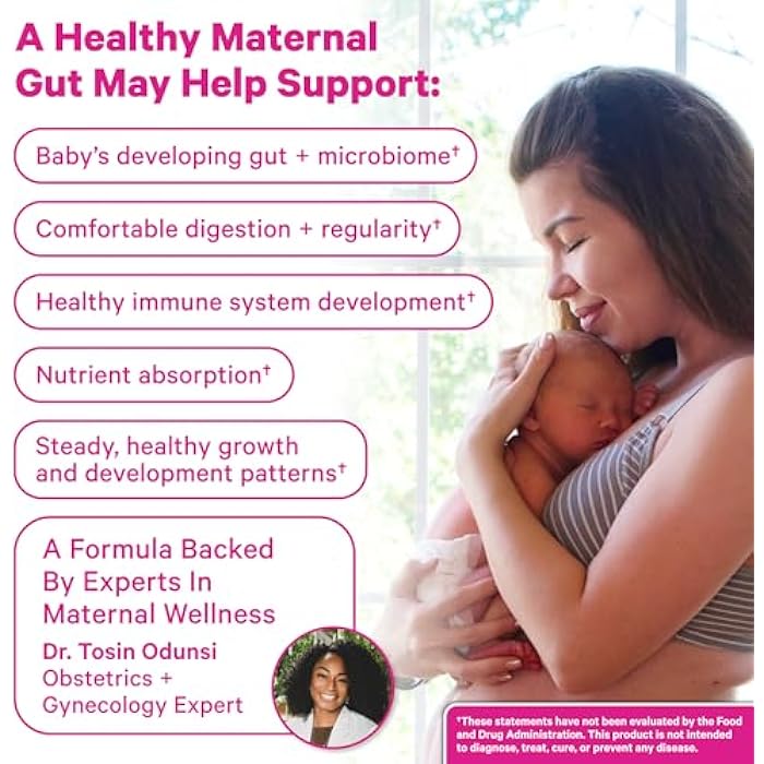Pink Stork Lactation Probiotic - 30 Billion CFUs Multi-Strain Postnatal Probiotics for Breastfeeding Women - Supports Breast Milk and Gut Health, Postpartum Essentials, Mint Essence, 30 Capsules - Image 3