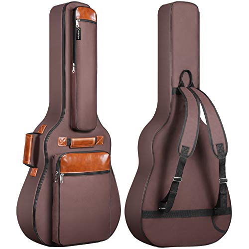 CAHAYA Guitar Bag 40 41 42 In 6 Pockets Guitar Case Water Resistent Oxford Cloth 0.5 In Extra Thick Sponge Padded for Acoustic Classical Guitar with Anti-theft Pocket CY0150 - Image 1