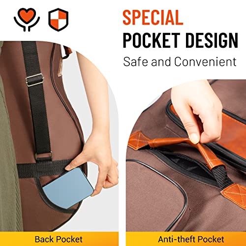 CAHAYA Guitar Bag 40 41 42 In 6 Pockets Guitar Case Water Resistent Oxford Cloth 0.5 In Extra Thick Sponge Padded for Acoustic Classical Guitar with Anti-theft Pocket CY0150 - Image 3