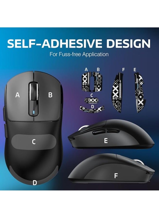 General X3 Lightweight Wireless Gaming Mouse with Non-Slip Mouse Grip Strap, Self-Adhesive Design, Delicate Elastic Band, Sweat Pads, Sweat Stickers  - Image 3