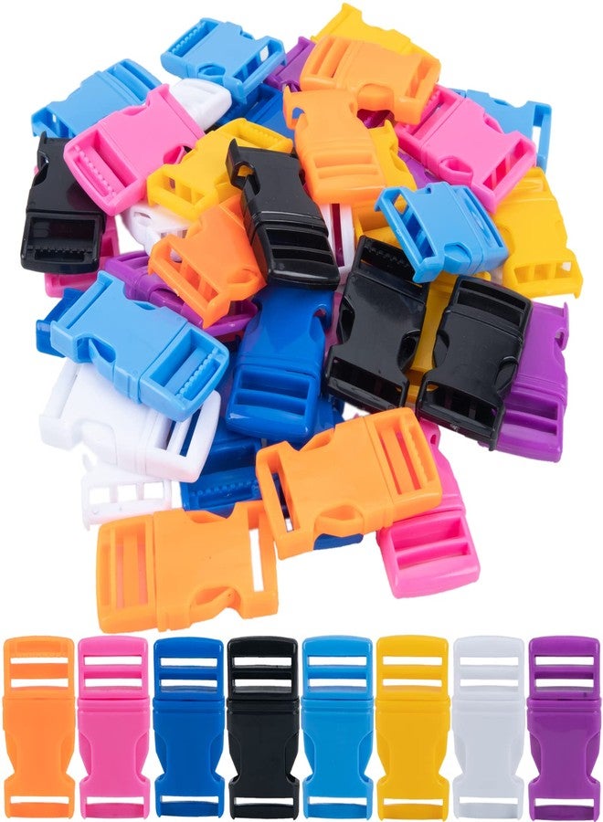 TXZWJZ 1 Inch Plastic Buckles for Straps 40pcs Colorful Quick Release Buckles for DIY Craft Webbing Backpack Paracord Bracelets Pet Collar Belt Sewing Fanny Pack - Image 1