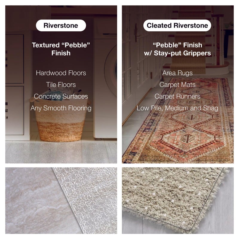 ExactMade - Clear Carpet Runner, USA Made, Safe, 24 x 48 Inch, 2mm Thick Cleated Vinyl, Clear Vinyl Carpet Protector for Rug, Plastic Runner for Carpet Protection - Image 2