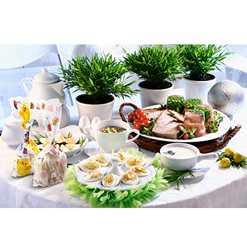 CH HAICHENG 120 Pcs Easter Cellophane Bags, 4 Assorted Styles Easter Treat Goodies Bags with Twist Ties for Cookie Candy - Image 5
