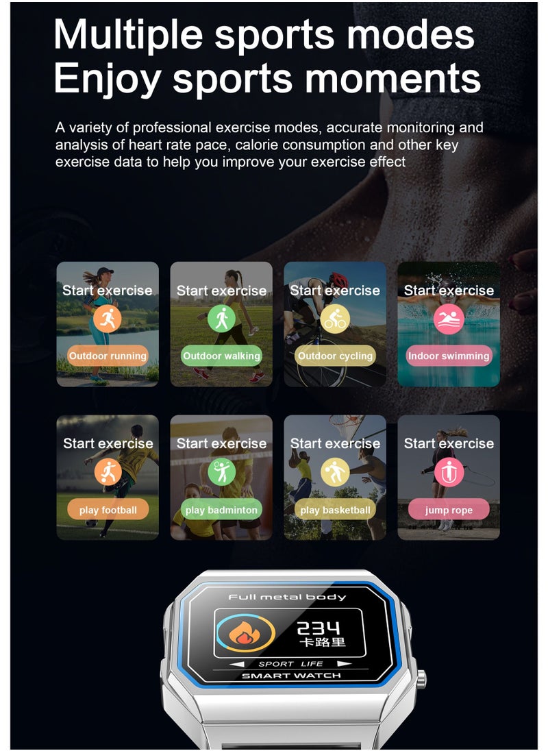 AROAQ - KW18 Men Smart Watches IP67 Waterproof Watch Blood Pressure Monitor Heart Rate GPS Sports Smartwatch for Android iOS - Image 1