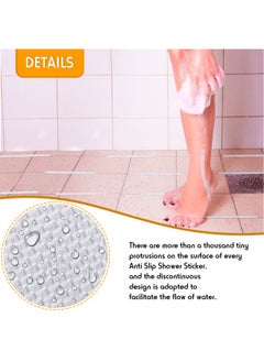 Patelai 72 Pieces Anti Slip Shower Stickers Set  Non-Slip Safety Bathtub Strips  Peva Non-Slip Shower Strips Treads  Transparent Tubs Mat For Bathroom  Kitchen  Ladders  Stairs Steps  Pools  Bathtub  Shower  - Image 3