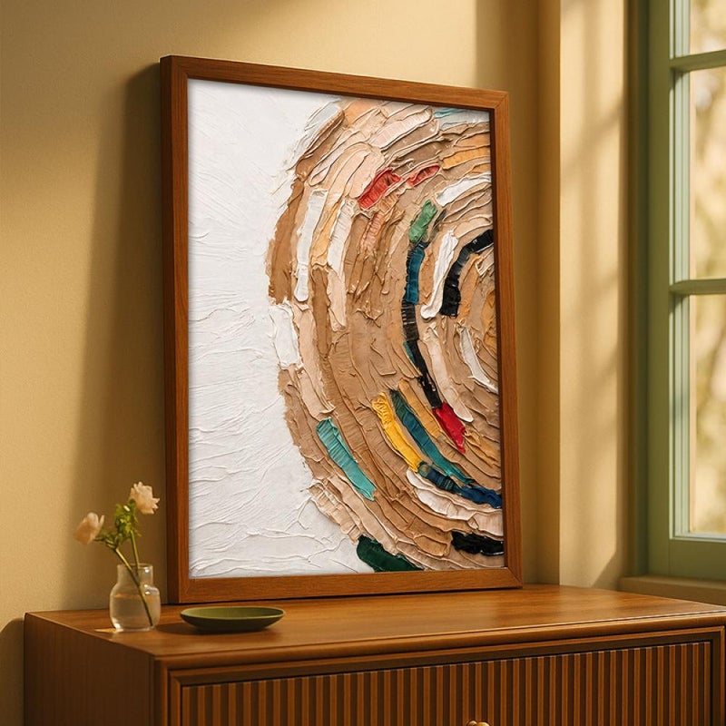 Marktna Abstract Canvas Painting with Hollow Frame (120x80) 1 Piece - Image 3