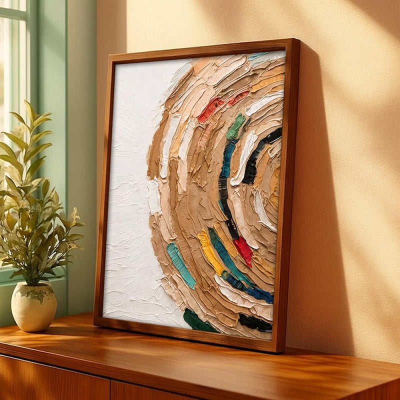 Marktna Abstract Canvas Painting with Hollow Frame (120x80) 1 Piece - Image 2