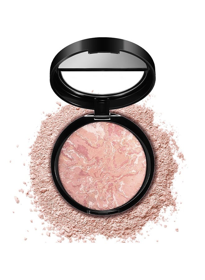 HUDA STORY Glow Fusion, Baked Luminous Pressed Powder–Glow-Infused Foundation,Highlighter & Setting Powder in One–Color-Correcting,Oil-Control,Long-Lasting Coverage for All Skin Tones #02 Fair - Image 1