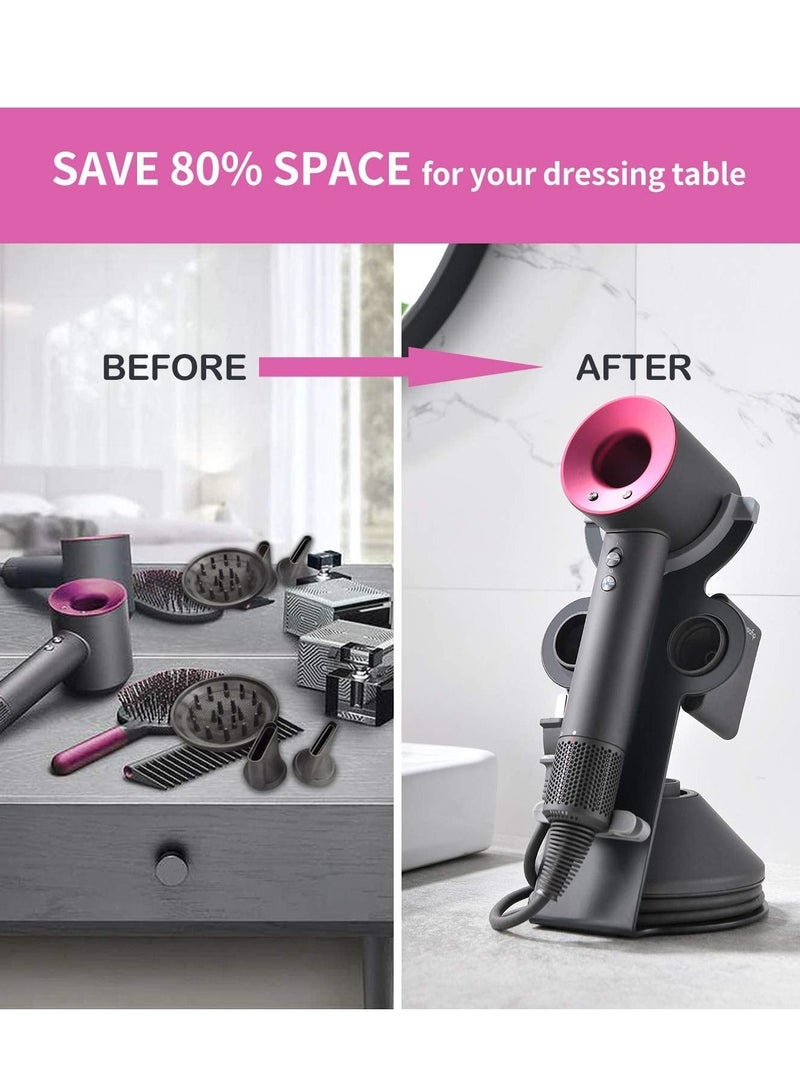 Y&D Hair Dryer Holder for Dyson Supersonic Magnetic Stand with Power Plug Cable Organizer Bracket Bathroom  - Image 5