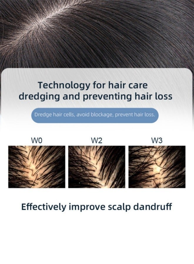 مشط كهربائي لتنظيف فروة الرأس، مشط تصفيف الشعر المضاد للقشرة، مغذي لفروة الرأس، تدليك وتصفيف الشعر الرقيق، العناية بالرأس (رمادي) - Image 4