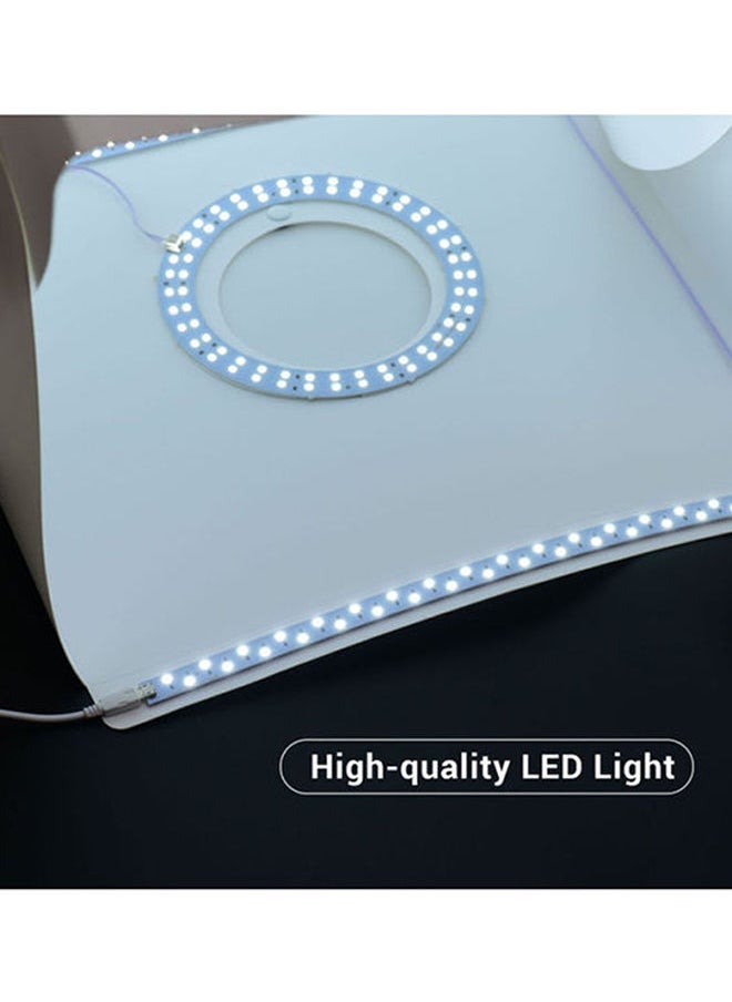 NIBEMINENT Foldable Tent Tabletop Photo Studio Softbox With 142-Piece LED Lights 40x40x40cm White/Green/Red  - Image 4