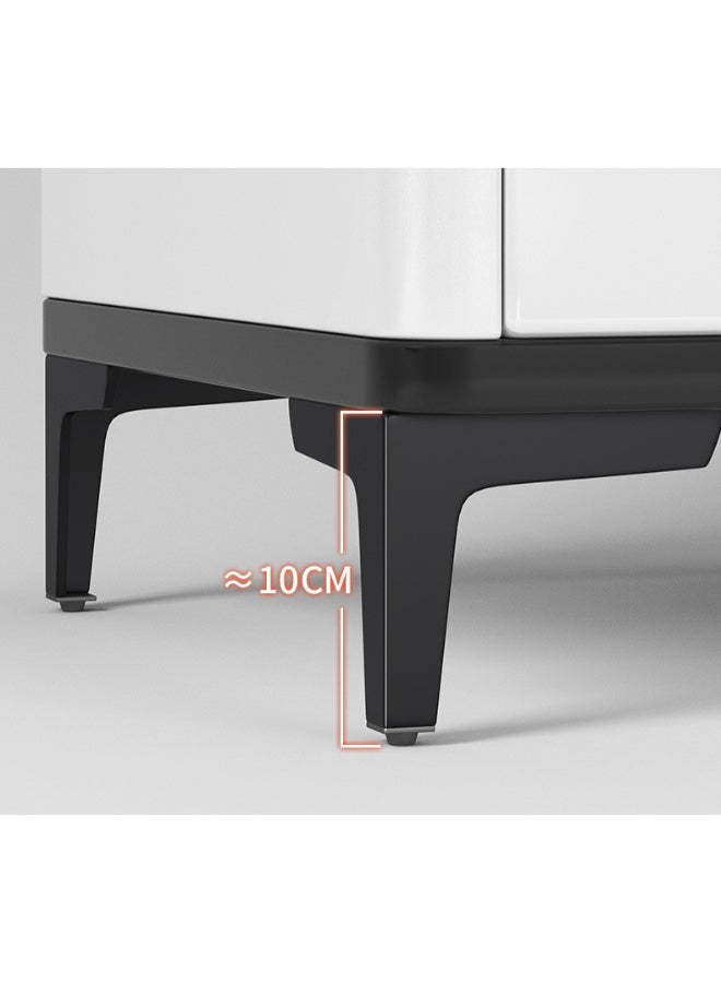 بست وان خزانة أحذية عملية وأنيقة مثالية للحفاظ على مساحة معيشة منظمة ومرتبة وجذابة 120×32×100 سم أبيض 4 أبواب 4 طبقات - Image 4