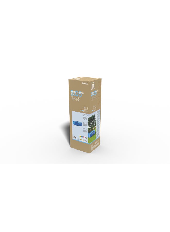 INTEX 10ft x 30in Metal Frame Above Ground Pool – 305cm x 76cm – Ages 6+ - Image 4