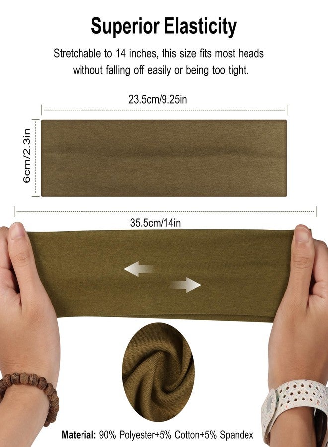 Ztomine Headbands for Women, 8pcs Stretchy Non Slip Soft Cotton Cloth Hair Bands for Sports, Workout, Yoga and Running - Image 3