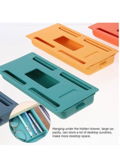 Excefore Pen Holder Under Desk Organisers, Under Desk Drawer 4 Pack Under Desk Storage, Drawer Organizer Set, Self-Stick Expandable Drawer Tray for Office, Home, School  - Image 5