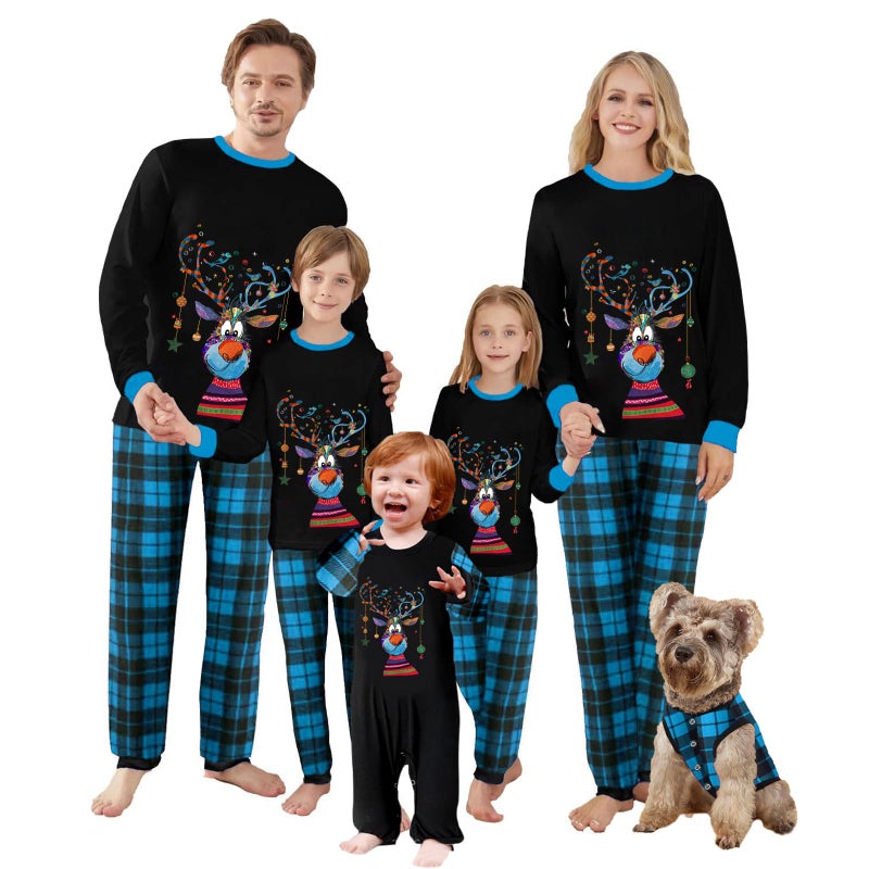 Wobame Christmas Pajamas for Family Xmas Pajamas Family Christmas Pjs Matching Sets Holiday Nightwear Jammies7g27 Mom XL - Image 2