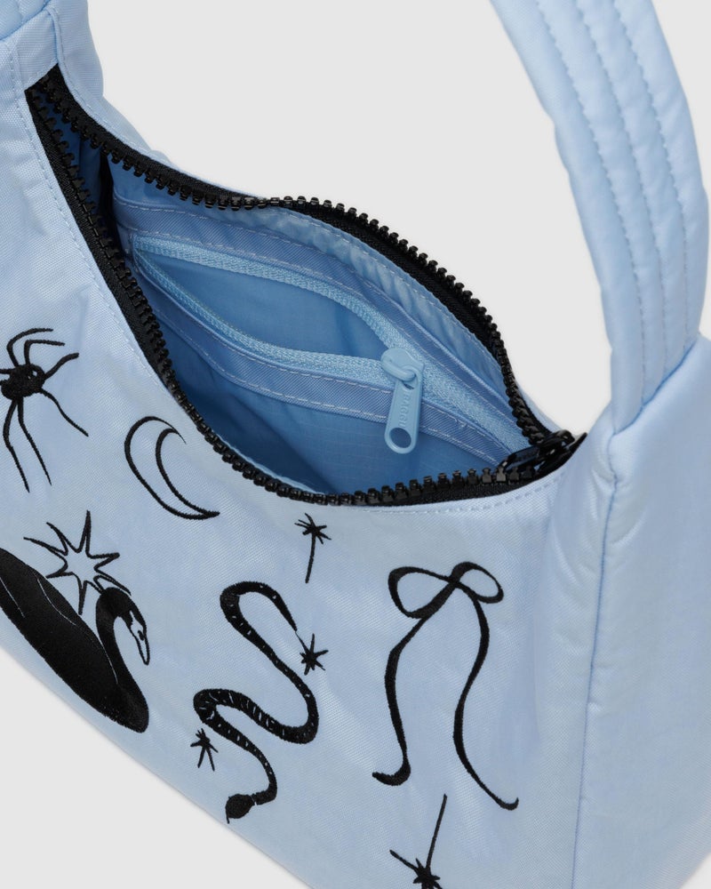 BAGGU Mini Nylon Shoulder Bag - Embroidered Ballet Icons - Image 3