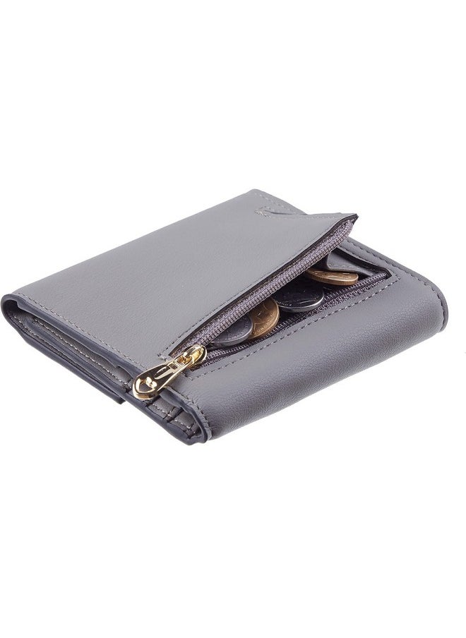 Rfid Blocking Small Mini Compact Wallet Coin Pouch Holder Trifold Credit Card Holder Pocket Purse For Women (Napa Grey) - pzsku/Z599C030928B96E057876Z/45/_/1714990521/d01f9e43-4f9e-4313-908d-75116a56e88c