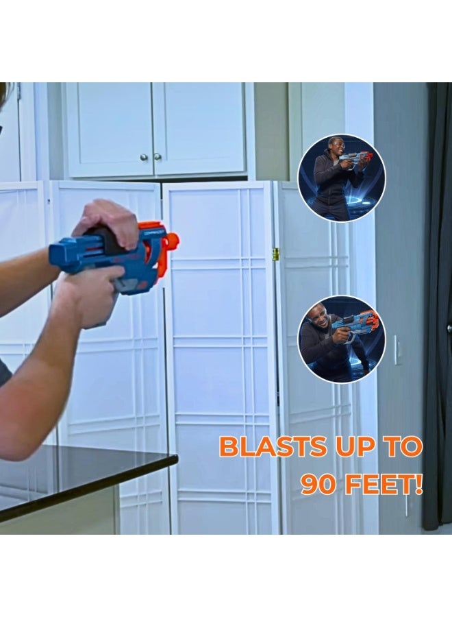 Elite  Commander RD-6 Blaster, 12 Official Darts, 6-Dart Rotating Drum, Tactical Rails, Barrel and Stock Attachment Points - Image 3