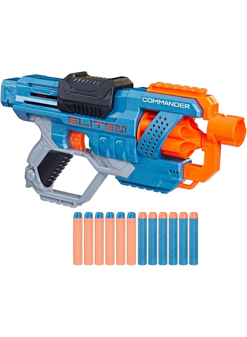 Elite  Commander RD-6 Blaster, 12 Official Darts, 6-Dart Rotating Drum, Tactical Rails, Barrel and Stock Attachment Points - Image 1