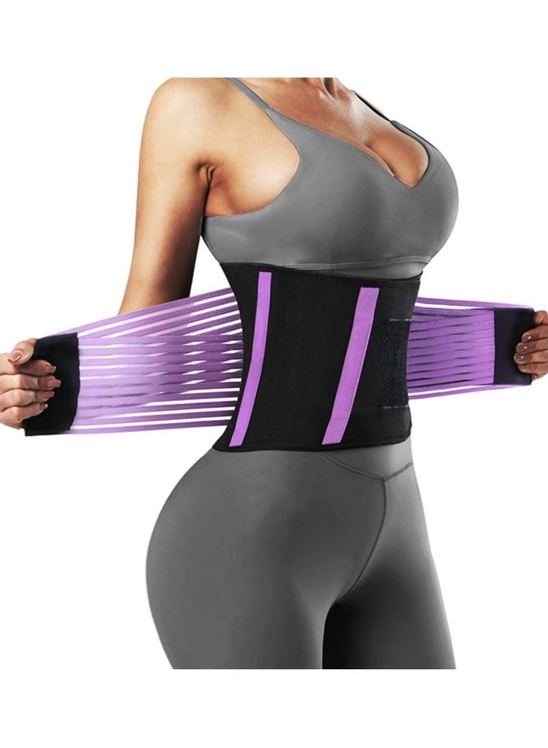 SYOSI Waist Trainer for Women Men Waist Trimmer Cincher with Dual Belly Band Adjustable Body Shaper Weight Loss Waist Tummy Cincher Slimming Sauna Sweat Belt Fitness Workout Gym XL - Image 1