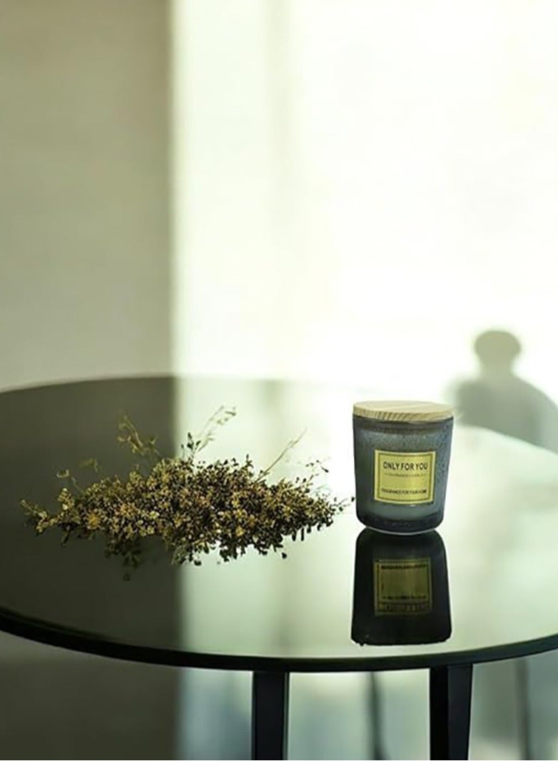 بابازام جرة شمعة معطرة برائحة لطيفة وفلين محفوظة للمنزل وأعياد الميلاد وعيد الحب والذكرى السنوية والزفاف باللون الأسود 8x10x8cm  - Image 5