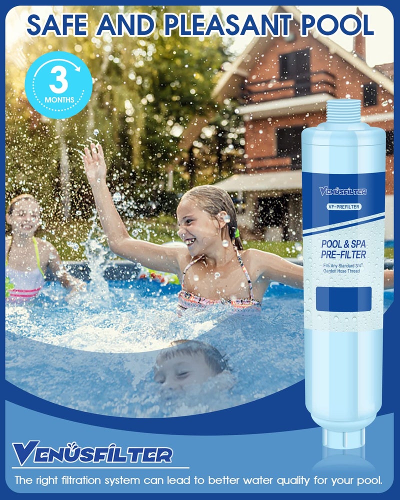 VENUSFILTER Garden Hose Filter for Filling Hot Tub, Pool, Spa, Greatly Reduces Sediment, Chlorine, Heavy Metals and Odors, Standard 3/4" Garden Hose Thread (1 pack) - Image 5