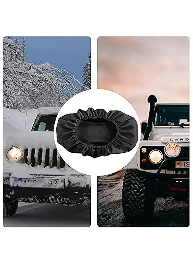 Generic Winch Cover Heavy Duty Waterproof Dustproof Winch Protection Cover with Elastic Band Winch Protection Cover for Electric Winches 8500-17500 lbs Indoor/Outdoor Black  - Image 3