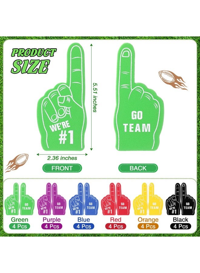 Aoriher 120 Pcs Football Sport Balls Party Favors Set Serve 24, Football Goodie Foam Finger Mini Stress Ball Slap Bracelet Charm Bracelet Stamp for Kids Party Supplies - Image 2